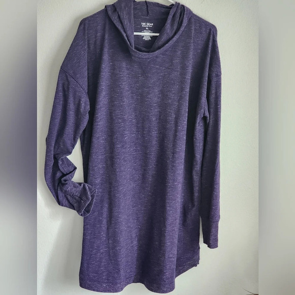 Tek Gear Hooded Funnel Neck Pullover Long Sleeve Thumb Holes Sz XL EUC - Picture 1 of 6